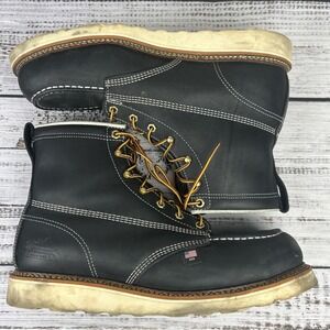 Thorogood 804-6201 Men's 6" Leather Steel Safety Toe Work Boots Black Size 12 D